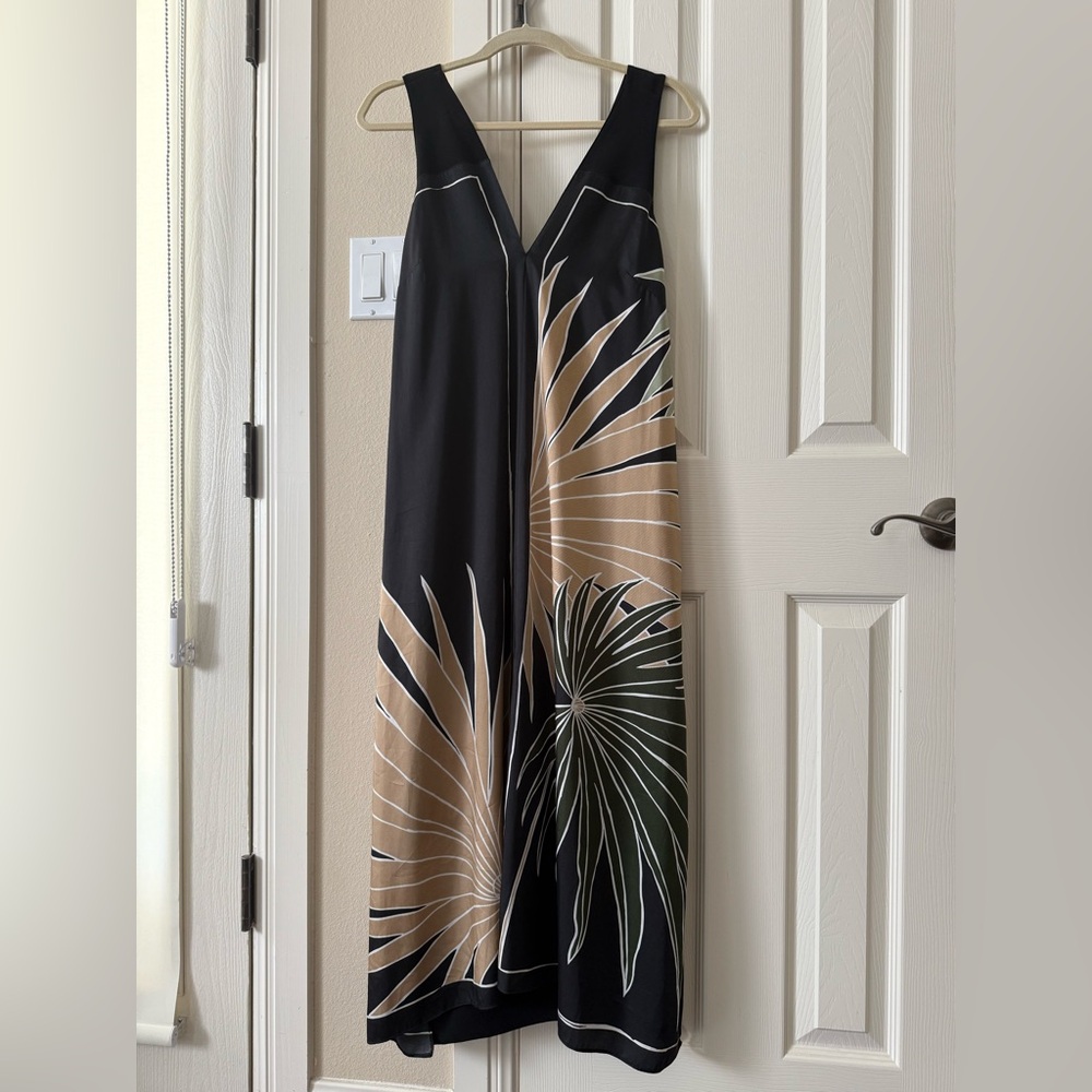RACHEL Rachel Roy Black Dress with Palm Print